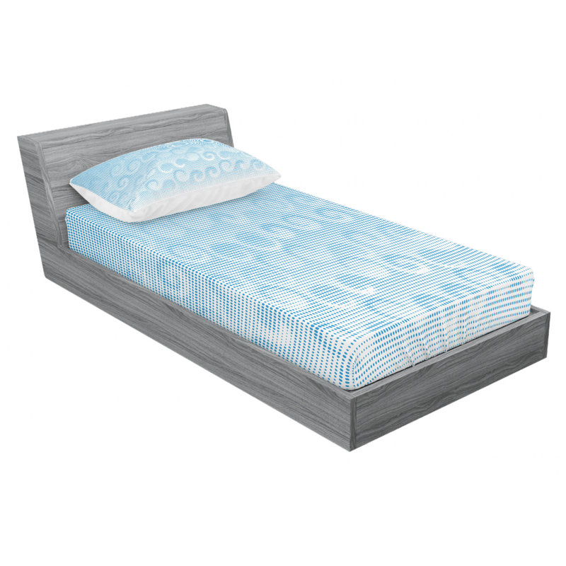 Ensemble de draps demi-tons avec cercles et petits pois numériques, Ensemble de draps pour lit simple TG avec drap-hou