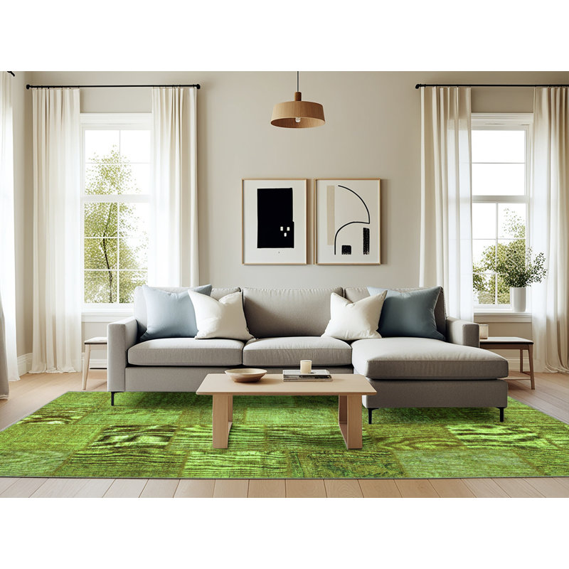Performance Patchwork Indoor Rug, Rectangle 6' x 9'