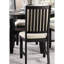 2pcs Textured Fabric Dining Room Chairs, Black Wooden Frame, Transitional Style Wood Frame Finish, Seat,