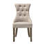 Ensemble de chaises à dossier capitonné beige et gris récupéré (ensemble de 2)
