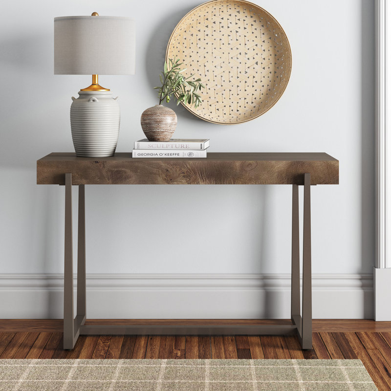 48'' Solid Wood Top Console Table