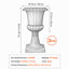 Lot de 2 jardinières en plastique de 67 cm (26,4 pouces), pots de fleurs classiques pour porche