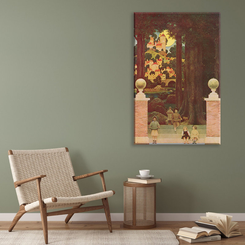 «The Sugar Plum Tree» par Maxfield Parrish, toile tendue avec châssis, H 40 po x l 28 po