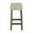 Brown/Beige Transitional Counter-Height Dining Set - 42"W Table W/ Biscuit-Tufted Stools, Rubberwood & Engineered Wood ?