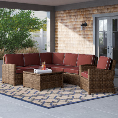 Modular Patio Conversation Set with Cushions