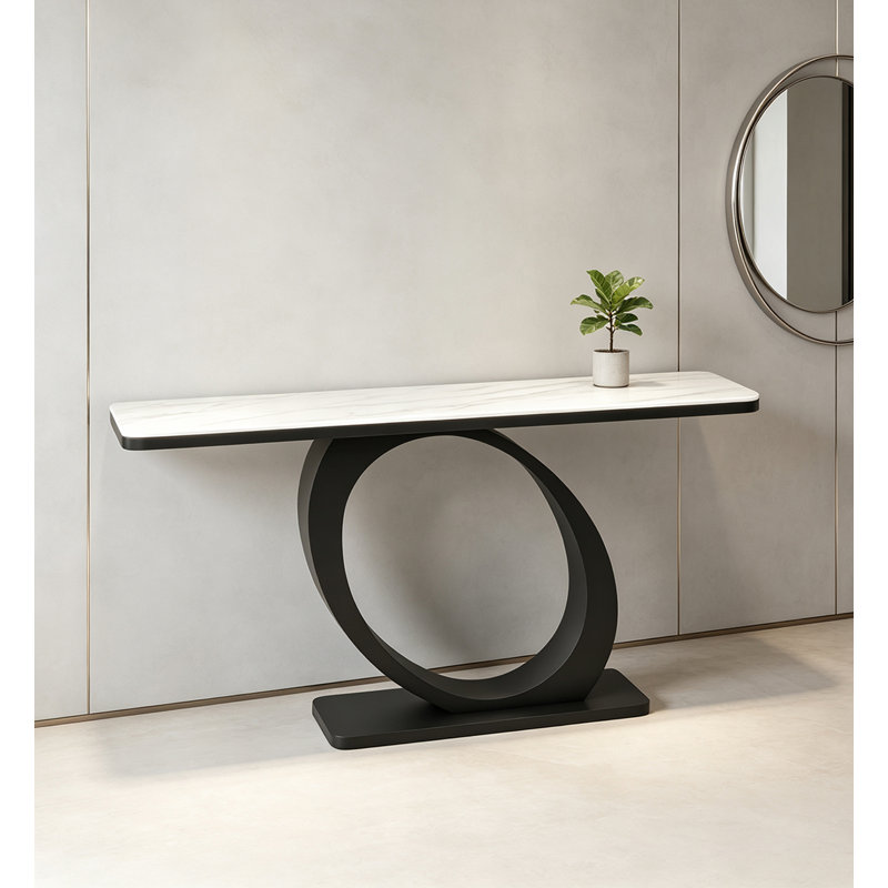 Table d'appoint contemporaine contemporaine rectangulaire, 31.5" H x 39.37" W x 11.81" D