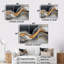 Encre dorée et grise fractale II - ensemble d'art mural moderne transitionnel abstrait-388047427-388047439-388047424