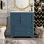 Armoire de rangement autoportante pour salle de bain avec lavabo en céramique et portes à fermeture douce