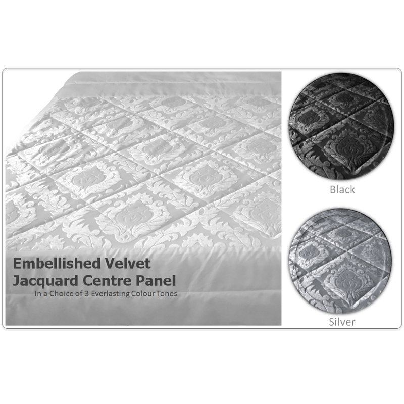 Daisie Velvet Decorative Quilted Bedspread, White