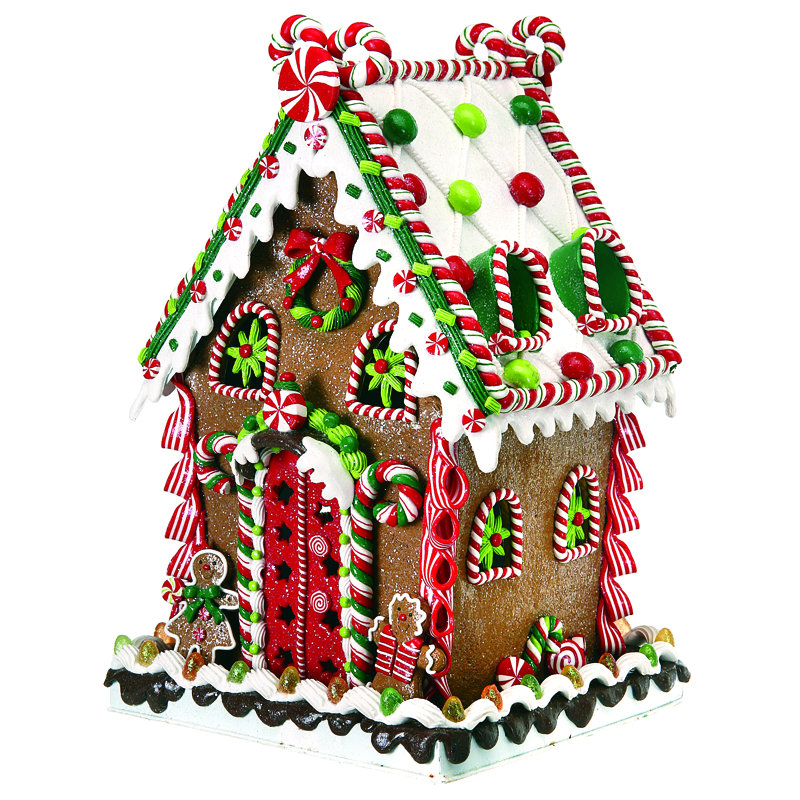 Maison de bonbons éclairée à DEL