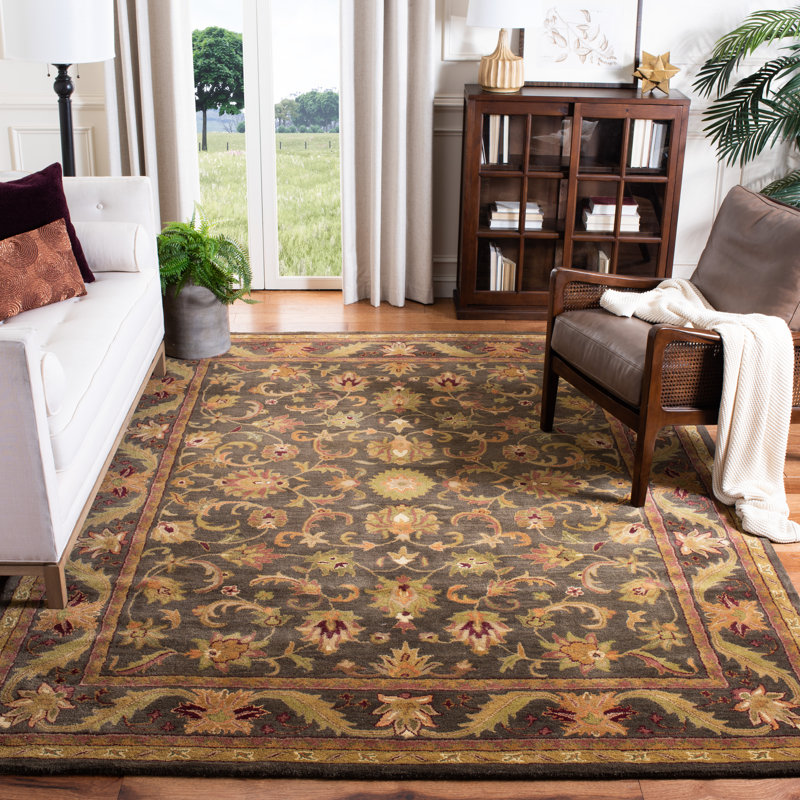 Tapis oriental en laine touffeté à la main Dunbar, Rectangle 9 pi 6 po x 13 pi 6 po