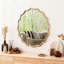 Miroir décoratif rond en bois naturel ondulé de 24 po de couleur bois naturel-1891079472-1891079478