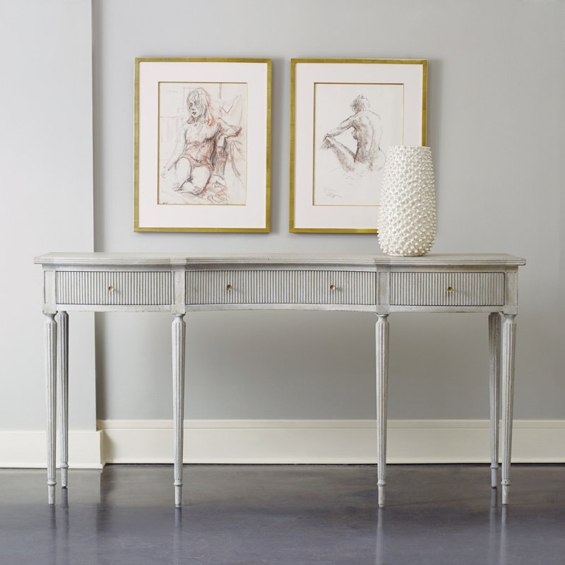 Ribbed 69.5'' W Console Table