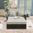 PE Rattan Chaise Lounge with Adjustable Backrest, High-Density Cushions and Footrest-1838018958