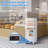 3.5 Cu.ft Commercial Display Refrigerator, White Countertop Pastry Case with Glass Door & LED Light, Frost-Free Beverage Fridge with Lock