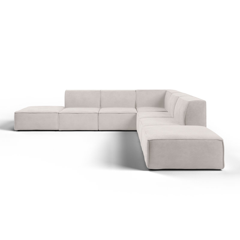 Alesja 7 Seater Corner Sofa , Dirty White