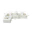 Canapé de coin surdimensionné, blanc bouclé de 137 pouces, canapé modulaire moderne pour la maison-468411843