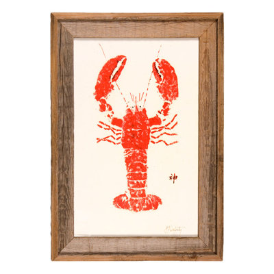 «Red Lobster Driftwood», reproduction encadrée 12 x 18 | Nautique