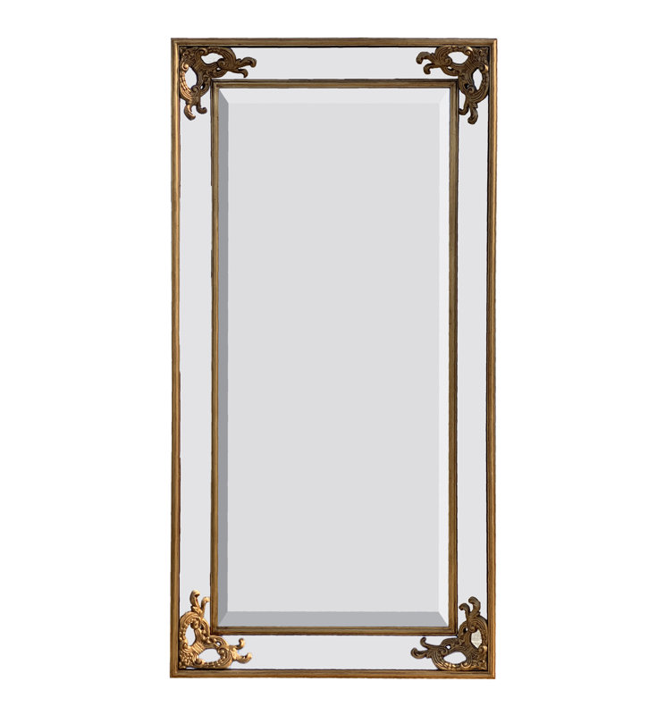 Monte Carlo Gold Rectangular Wood Vertical Mirror