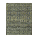 Rug & Kilim’S Khotan-Inspired Rug In Green With Pomegranate Floral Patterns