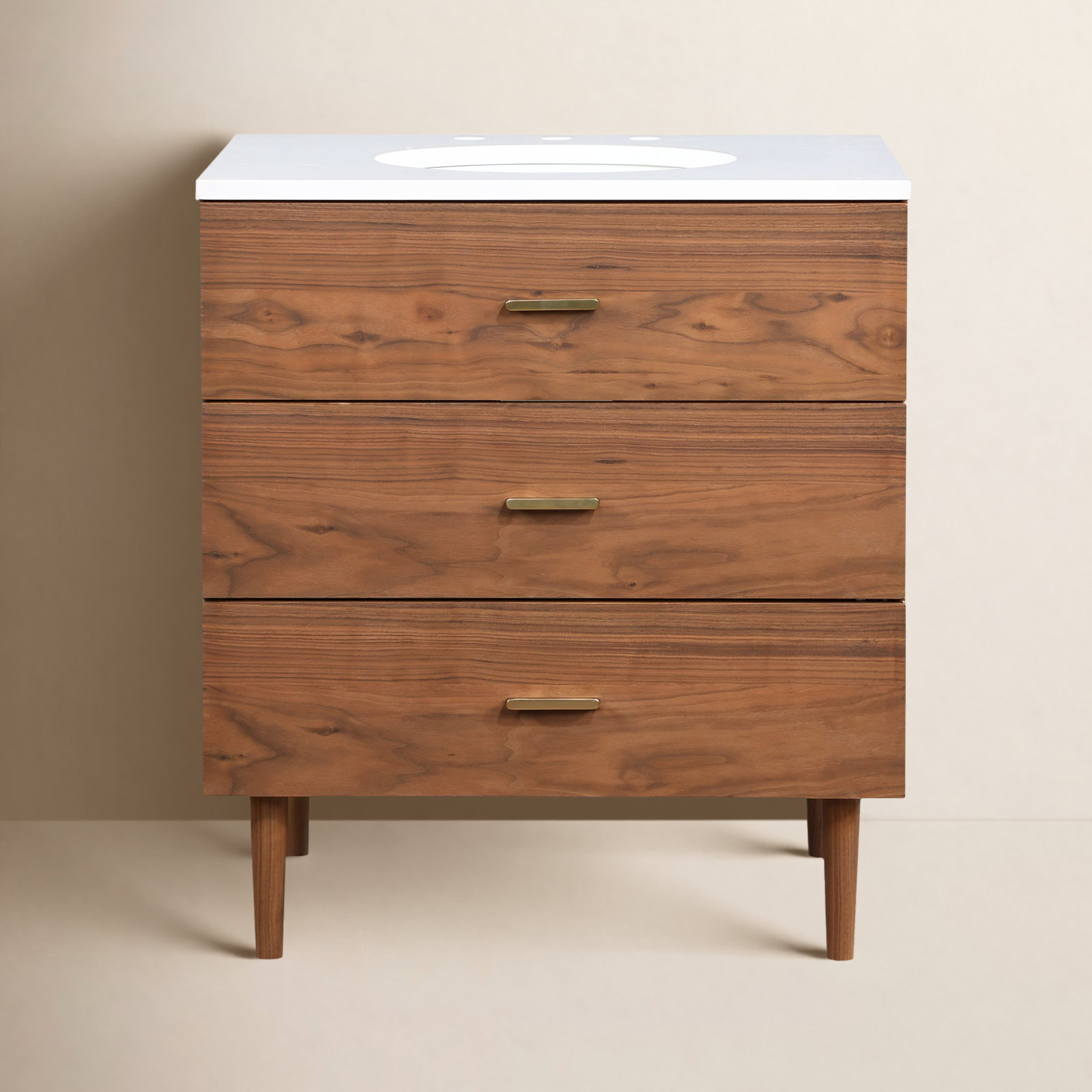 Dondi 30" Walnut Single Bathroom Vanity