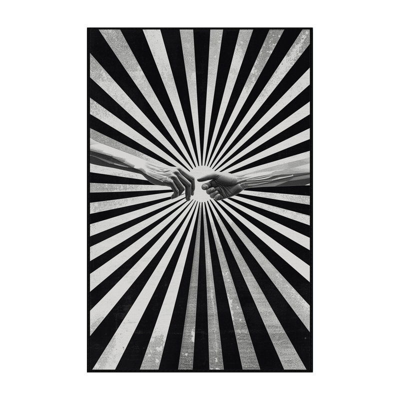 Tapis à rayures doux et moelleux Elina, 6 x 9