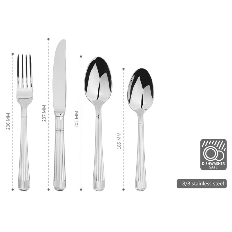 Cutlery Sets Stainless Steel 18/8 Catering Papyrus 24pc Set
