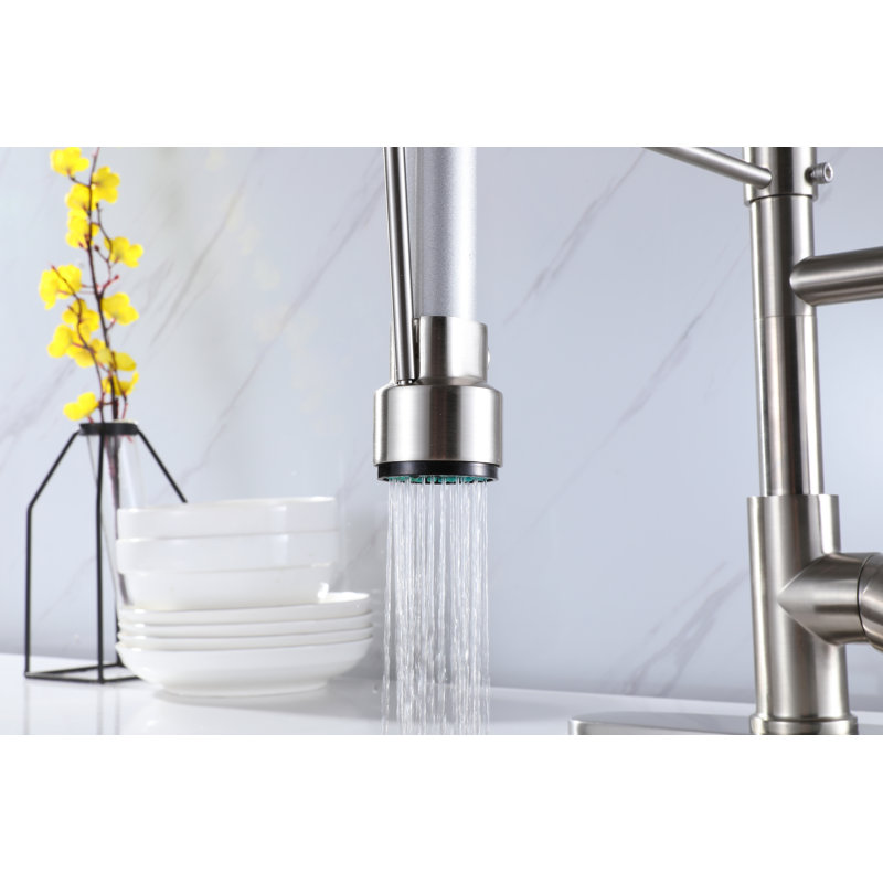 Wonderland America Pull Down Kitchen Faucet, Brushed Nickel