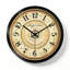 Horloge murale ronde vintage noire