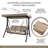 Kozyard Brenda 3-Seat Outdoor Porch Swing Glider, Patio Swing with Adjustable Canopy, Heavy-Duty Steel Frame, Breathable Textilene Seat and Backrest, Side Pockets, Tan-1170655241