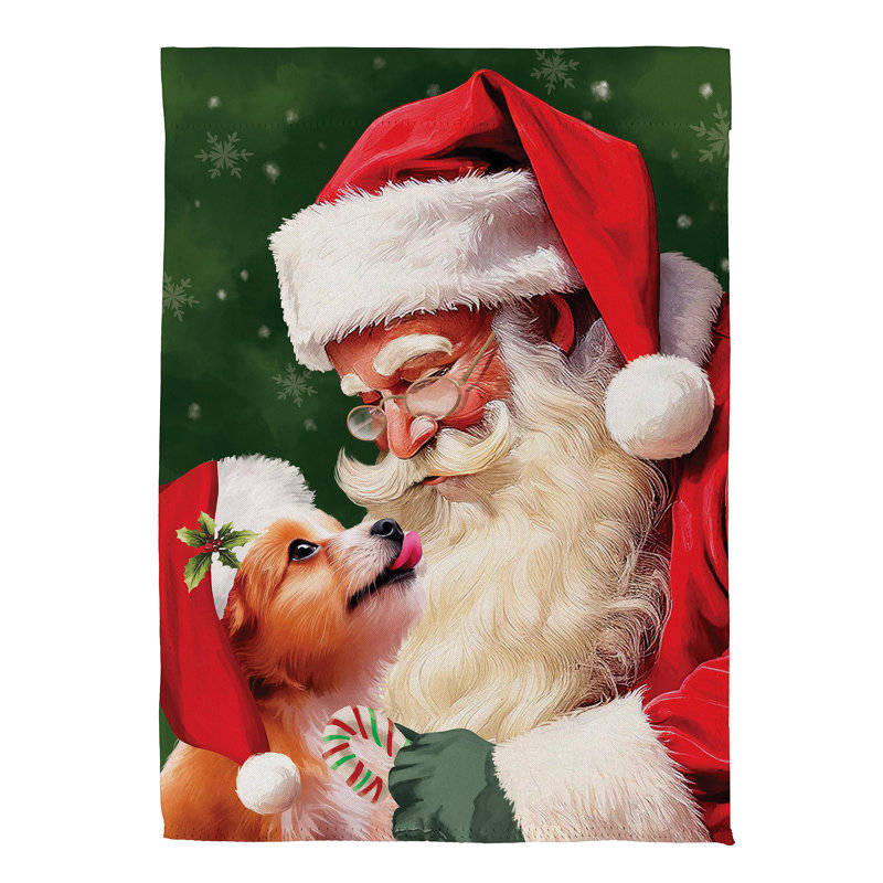 Drapeau du père Noël en suède olive