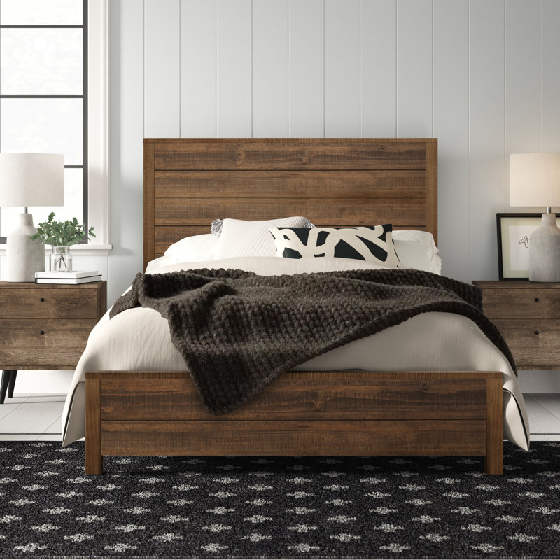 Montauk Bedroom Set, Driftwood, Full, 2 Pcs: Bed, Nightstand