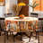 Golden Maple Leaf Pattern Washable Polyester Tablecloth