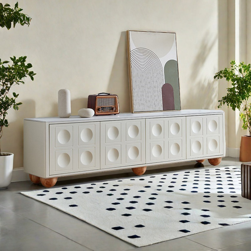 Meuble télé blanc, 78.74"