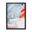 «Blue and Red Color Splatters», reproduction d'art sur toile encadrée-1050687182-1050687181