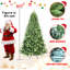 Arbre de Noël classique avec extrémités en PE + PVC - branches articulées réalistes, assemblage facile, support en métal stable, aspect naturel pour la décoration des Fêtes-458877502