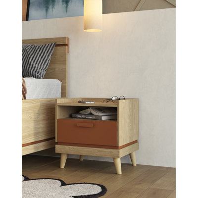 Holladay 50cm W Laminate Bedside Table