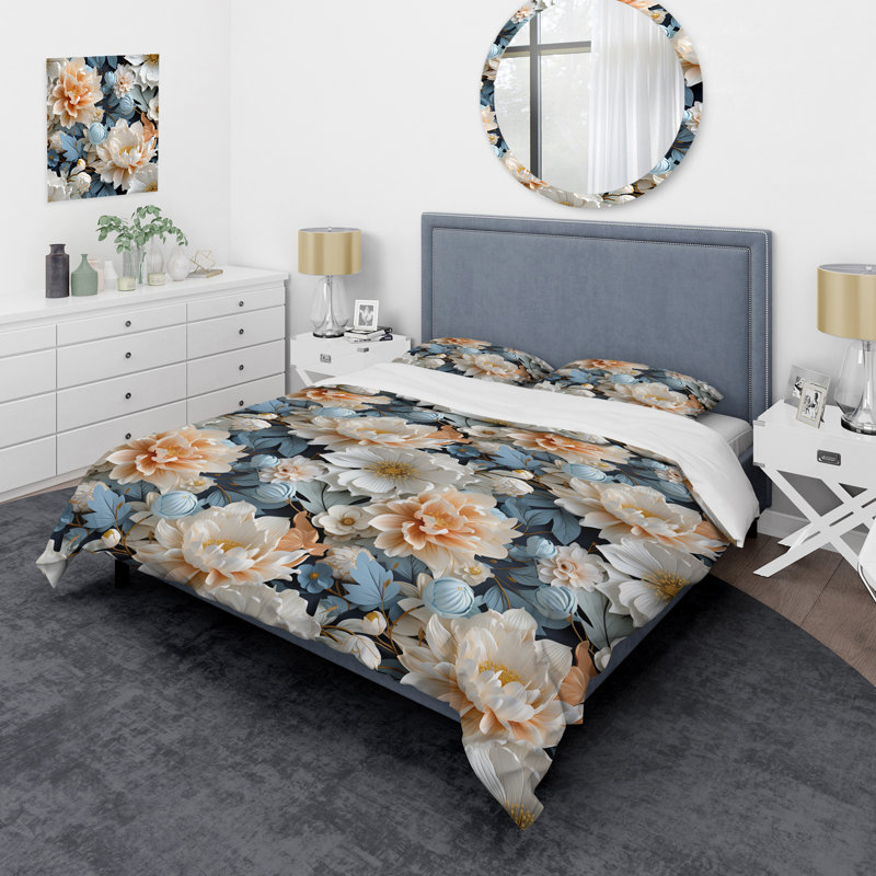 Ensemble de housse de couette Boho Victorian Fusion Victorian, Housse de couette simple + 1 taie décorative stan