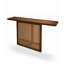 Console rectangulaire en bois massif brun-1805373480
