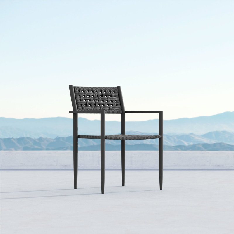 Naples Dining Chair, Matte Charcoal/Pearl Gray