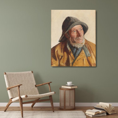 «Portrait of a Fisherman» par Michael Ancher - Art mural sur toile tendue avec châssis