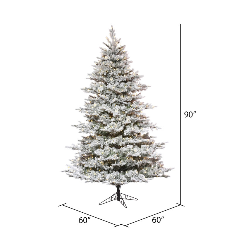 Kiana Lighted Artificial Pine Christmas Tree, 7.5' H