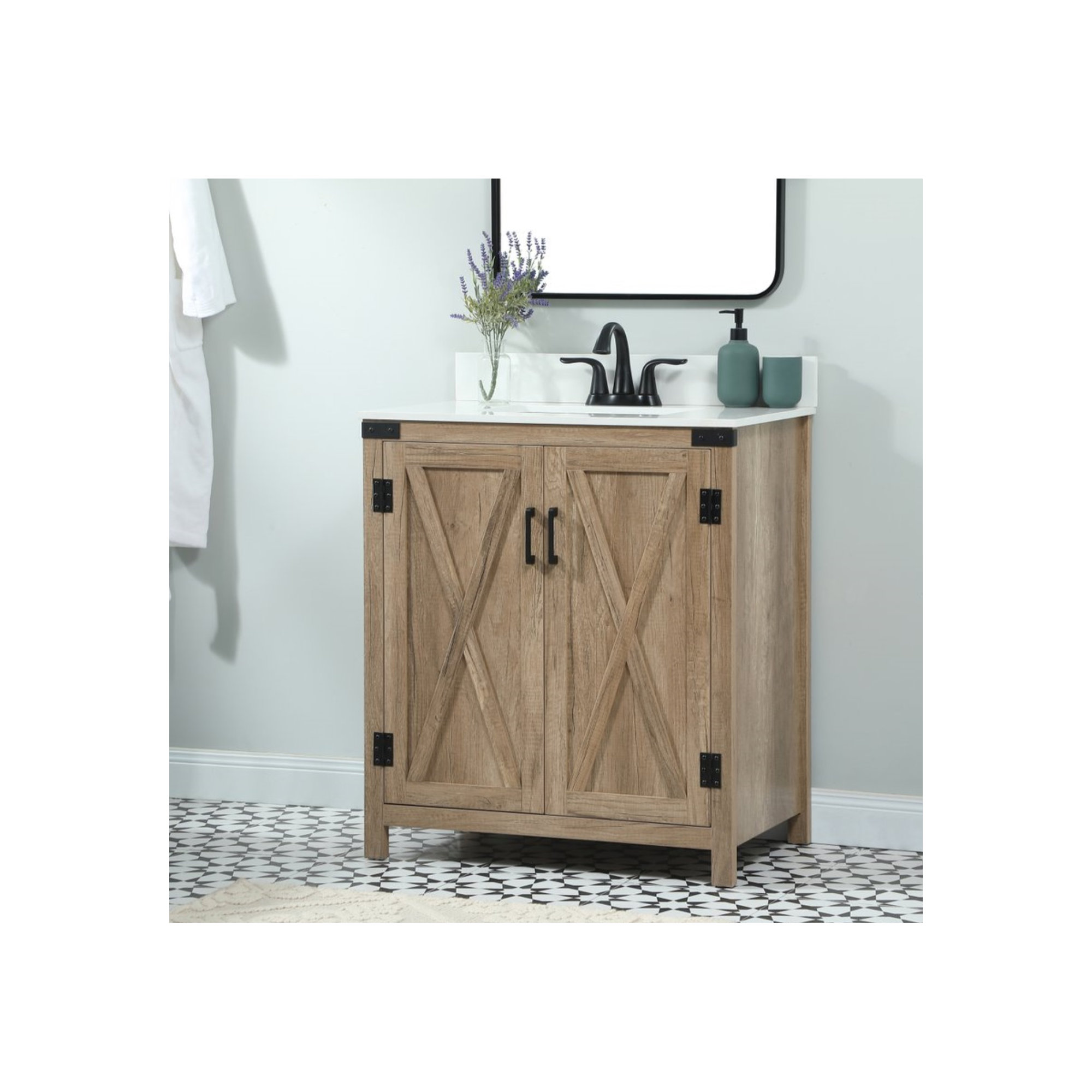 Slayton 30'' Single Bathroom Vanity, Natural Oak