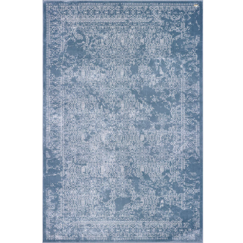 Tapis bleu Rundle, Rectangle 5 pi 3 po x 7 pi 7 po