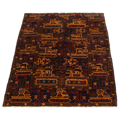Macara One-of-a-Kind 3'1" x 5'2" New Age Rectangle Wool Area Rug in