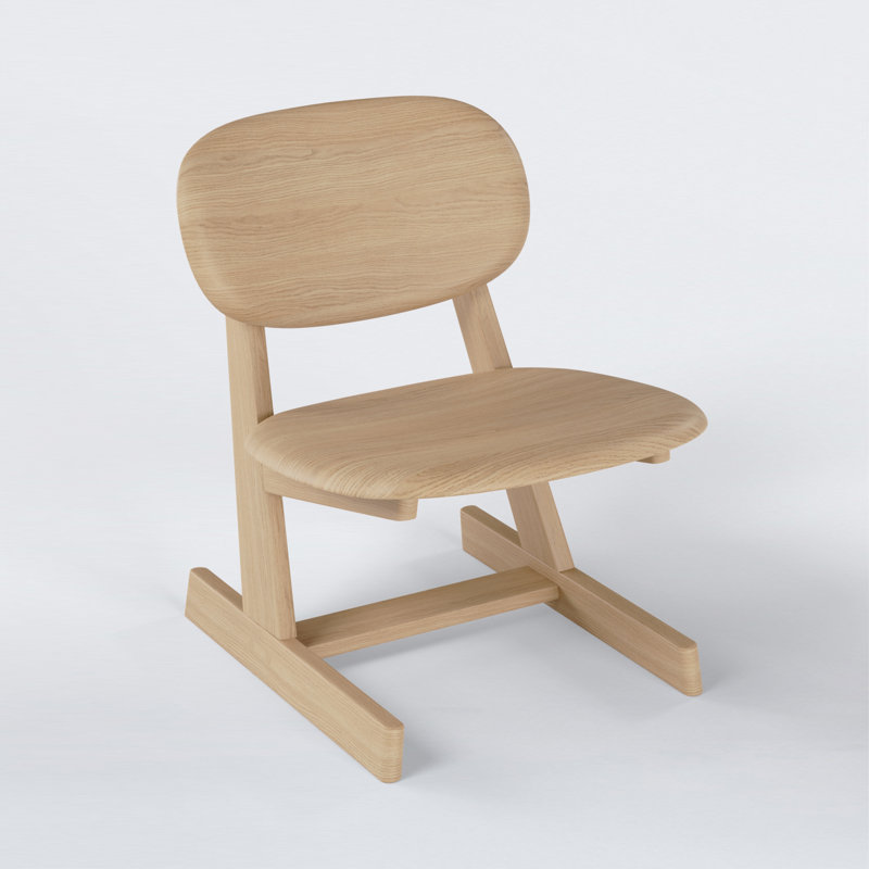 KufenKarl Outdoor Lounge Chair, Oak Nature