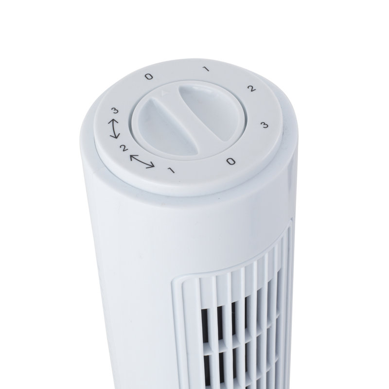 Arooj 73 cm Oscillating Tower Fan, White