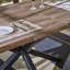 Thommy 71" Oak MDF Wood Extendable Pedestal Dining Table