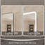 Miroir 60 po x 36 po à DEL rectangulaire pour meuble-lavabo de salle de bain - brouillard, éclairage réglable et conception élégante éclairée avec brouillard