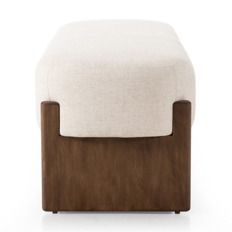 Kirby Accent Bench, Alcala Cream Polyester Blend